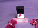 Bague Lion rose fuchsia