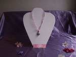 Collier Fiole en forme de coeur violet