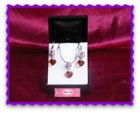 Parure Coeur en swarovsky marron